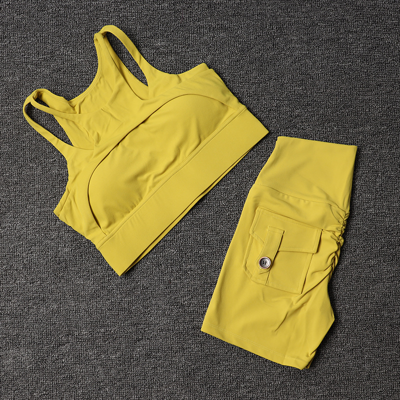 Fitness Shorts Yoga Sets Women - Herbal Yoga のレビューと価格