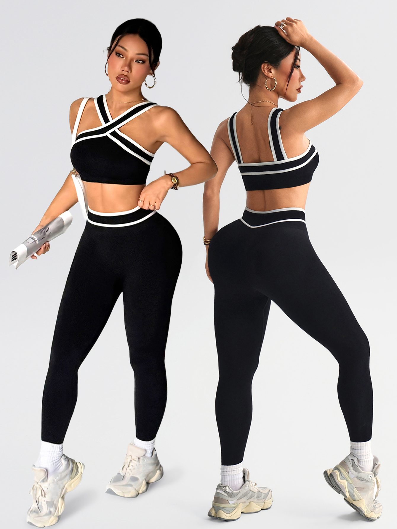 2 pcs Women Seamless Yoga Sets - Herbal Yoga のレビューと価格
