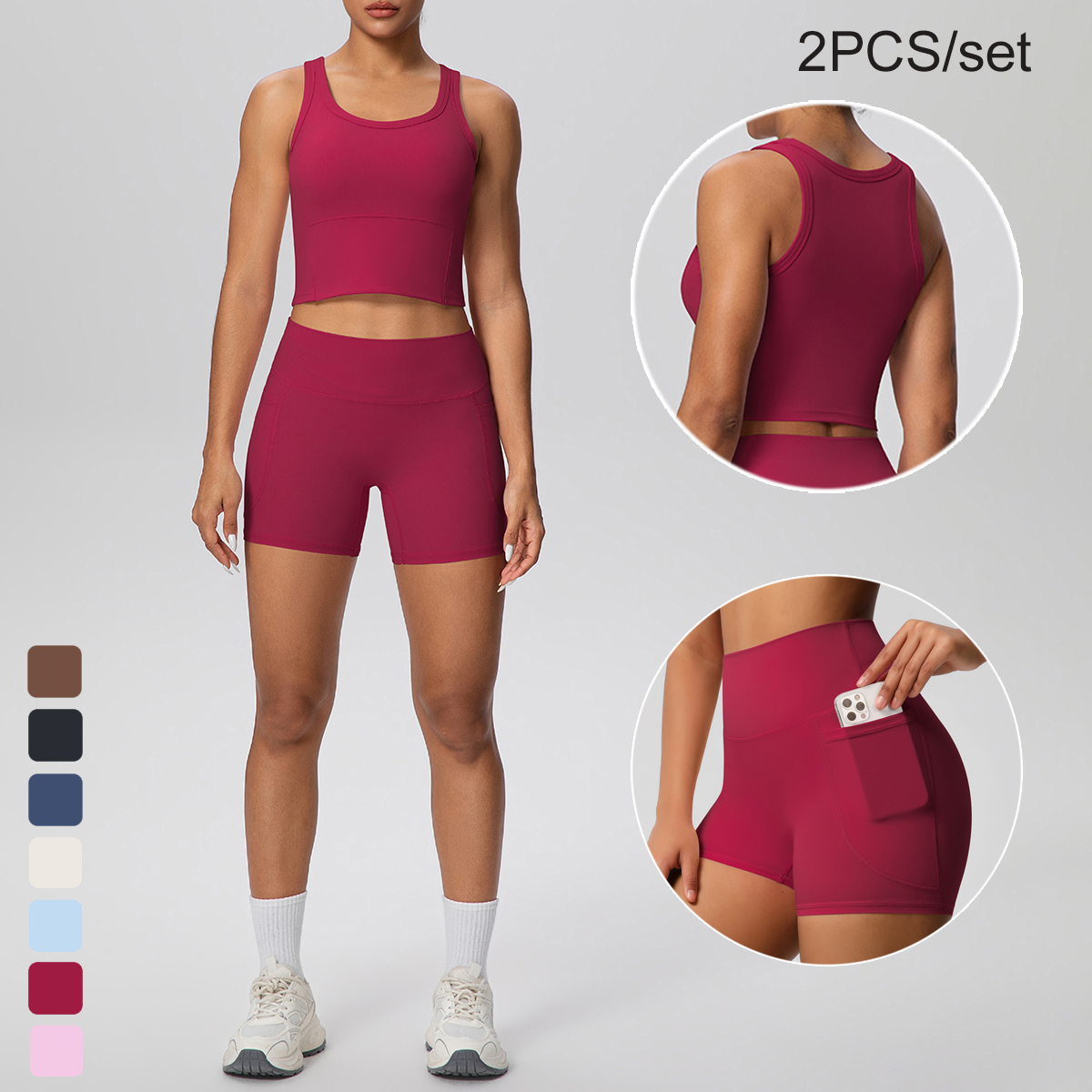 2PCS Women Summer Fitness Spor - Herbal Yoga のレビューと価格